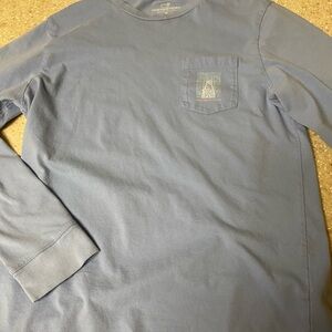 Boys 12/14 Vineyard Vines Blue Long Sleeve Tee Classic Design